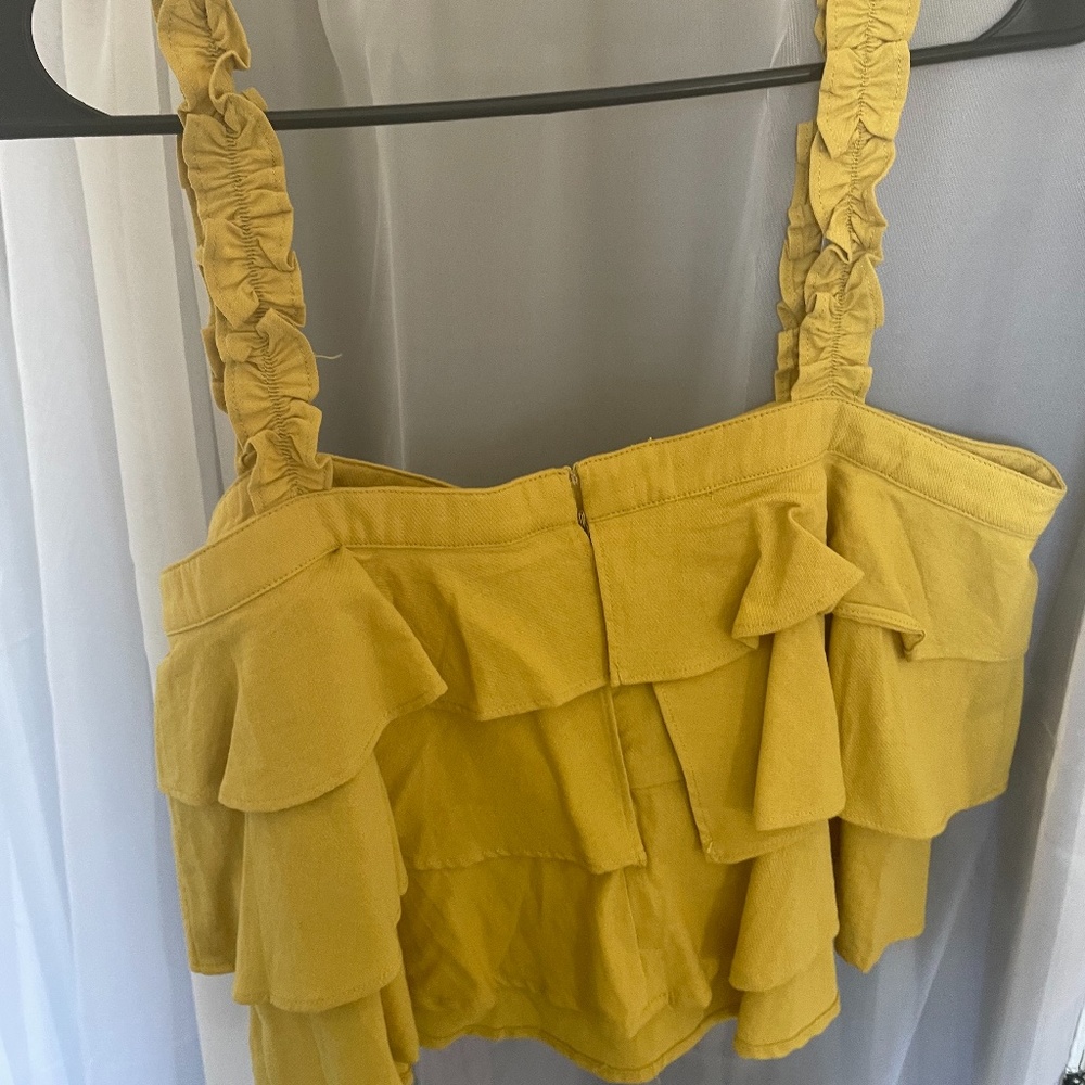 Yellow Ruffle Tank Top - Picture 3 of 3